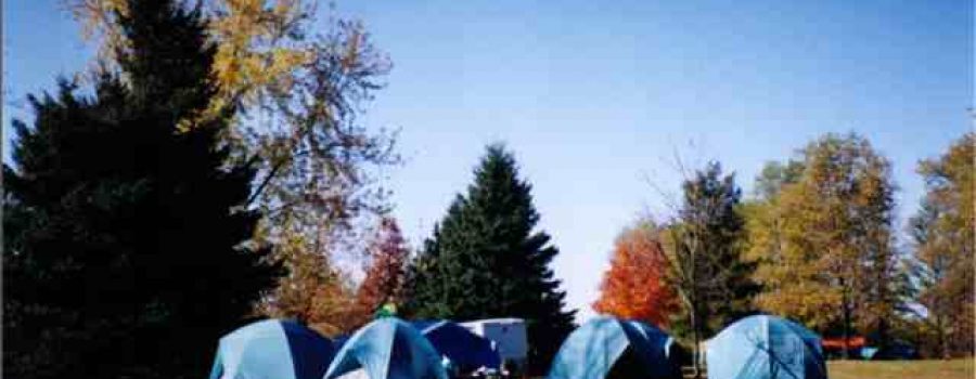 Image of People Camping in Tents