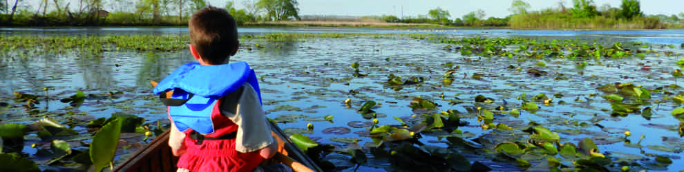 child canoeing