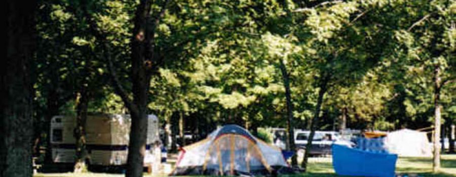 campground wit tents and trailers