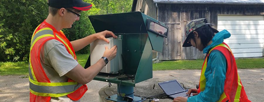 summer students collect ground water data