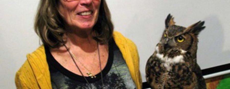 Lynn Eves and Great Horned Owl