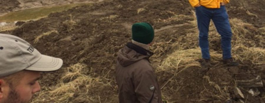 landowners talking with staff