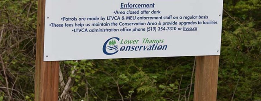 Mackay Pay conservation area sign at Sharon Creek Conservation Area