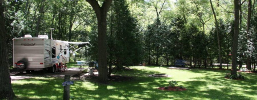 trailer in a campground