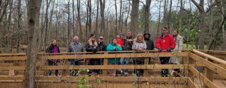 partners at Longwoods Boardwalk celebration Nov. 19 2021