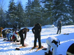 snowshoeing