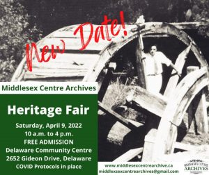 April 9 Middlesex Archives Heritage Fair 2022